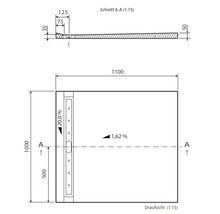 Dessin technique avec indications de dimensions