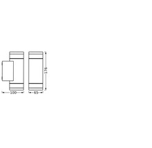 Dessin technique d'une applique murale avec dimensions