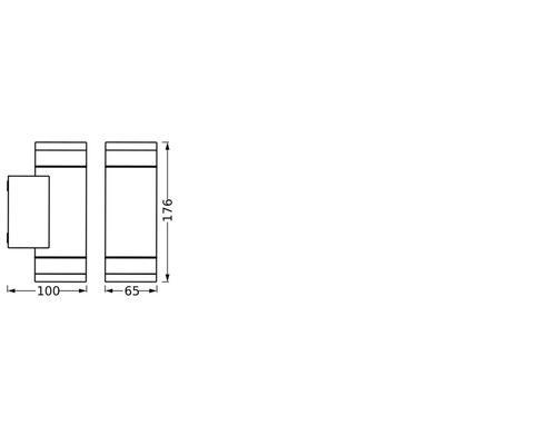 Dessin technique d'une applique murale avec dimensions