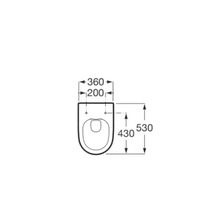 Schéma technique de WC suspendu avec dimensions
