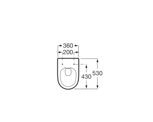 Schéma technique de WC suspendu avec dimensions