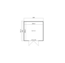 Plan d'un abri de jardin avec dimensions