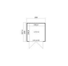 Plan d'un abri de jardin avec dimensions