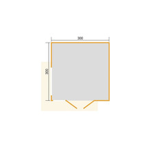 Plan d'une maison de dimensions 300 x 300