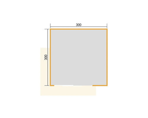 Quadratische Vorlage mit den Maßen 300 mal 300