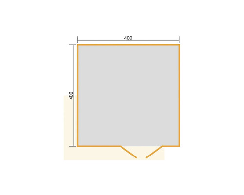 Plan avec les dimensions 400 sur 400