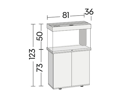 Dimensions d'un aquarium avec meuble bas