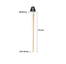 Dame de compactage de 50 kilogrammes avec manche en bois et dimensions de 80x80 mm et 710 mm de longueur