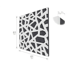 Schallabsorbierendes Wandpaneel mit geometrischem Muster, 61 cm x 61 cm