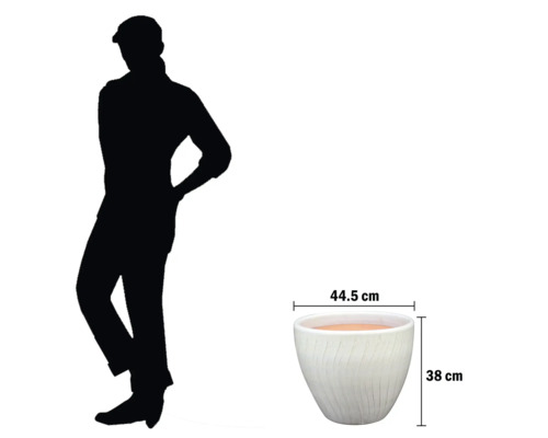 Pflanztopf mit den Maßen 44,5 cm Breite und 38 cm Höhe