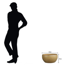 Dekorative Pflanzschale mit den Maßen 34 cm mal 17 cm.