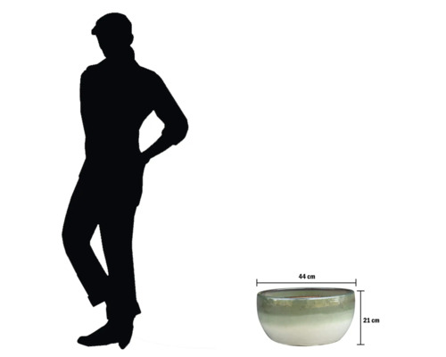 Blumentopf mit den Maßen 44 cm mal 21 cm