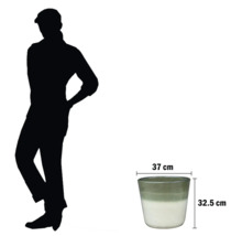 Pot de fleurs en céramique, 37 x 32,5 centimètres