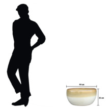 Dekoschale mit den Massen 44 mal 21 Zentimeter.