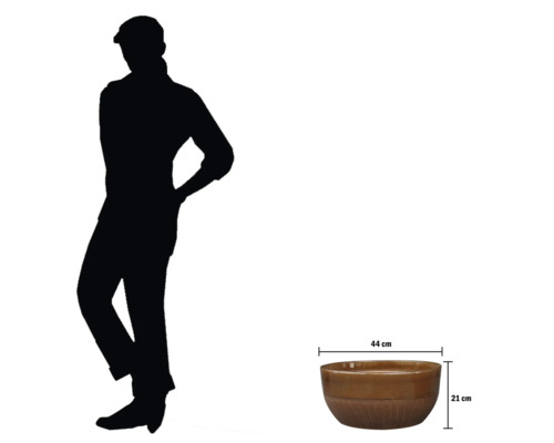 Jardinière en céramique de 44 cm sur 21 cm
