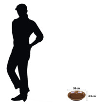 Soucoupe pour plantes marron mesurant 30 cm par 4,5 cm