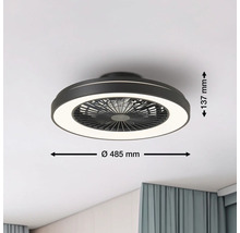 Deckenventilator mit Beleuchtung und den Massen 485 mm Durchmesser und 137 mm Höhe
