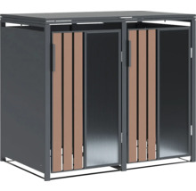 Cache-conteneur pour deux poubelles