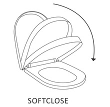 Image symbolique d'un siège de WC avec fermeture amortie.