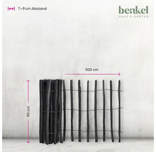 Brise-vue en bois mesurant 90 cm x 500 cm