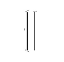 Image d'un profilé avec les dimensions suivantes : 2 100 mm de long, 20 mm de large et 45 mm de profondeur.