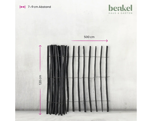 Brise-vue en bois mesurant 120 sur 500 centimètres