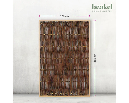 Dekoratives Weidenzaunelement, 120 cm breit und 180 cm hoch