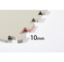 Detailaufnahme einer 10 mm dicken, hellen Puzzlematte