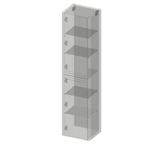 Armoire haute avec étagères et porte-serviettes