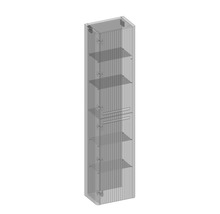 Armoire haute avec étagères et porte-serviettes pour salle de bains