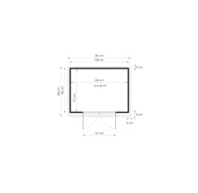 Plan d'un abri de jardin avec dimensions