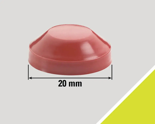 Schutzkappe aus Kunststoff, 20 Millimeter Durchmesser