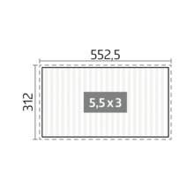 Technische Zeichnung mit Maßangaben: 552,5 x 312 und Fläche 5,5 x 3