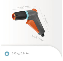 Pistolet d'arrosage de jardin avec dimensions et poids