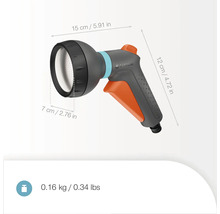 Pistolet de nettoyage Gardena avec dimensions