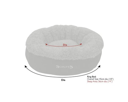 Dimensions d'un panier pour chien Scruffs gris