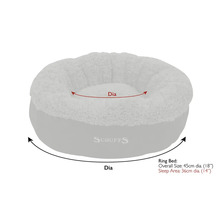 Lit pour chien Scruffs avec indications de taille