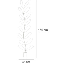 Illustration von Pflanzenstütze mit Abmessungen 150 x 38 Zentimeter