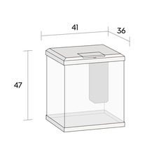 Aquarium mit den Maßen 41 x 36 x 47 Zentimeter