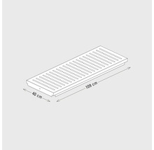 Image d'un caniveau de douche de 109 sur 40 centimètres