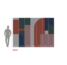 Papier peint photo Komar avec formes abstraites et indications de taille