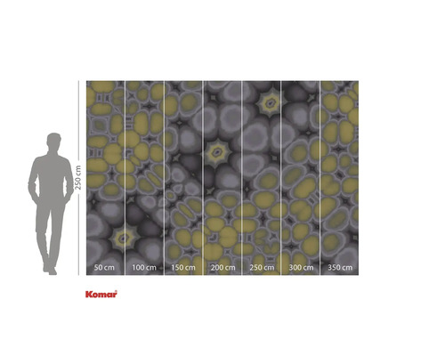 Papier peint photo avec motif abstrait et indications de taille
