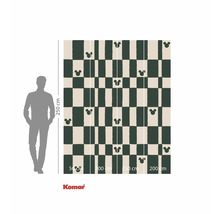 Papier peint à damier avec motifs Mickey Mouse