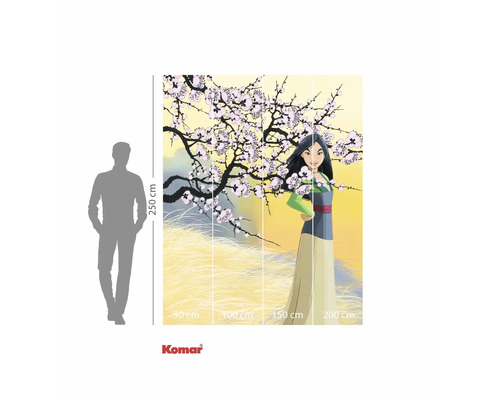 Papier peint photo avec motif Mulan et arbre en fleurs