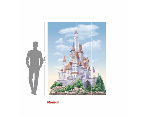 Papier peint mural Komar château de conte de fées, dimensions 250 x 200 cm