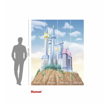 Papier peint photo avec motif de château, dimensions 250 x 200 cm