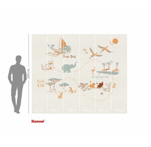 Papier peint photo avec une illustration de la carte du Roi Lion, 300 x 250 cm