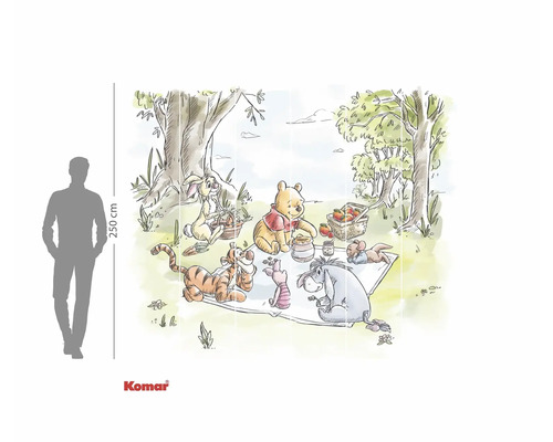 Papier peint Komar Winnie l'ourson avec Winnie l'ourson et ses amis pique-niquant