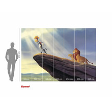 Papier peint photo avec un motif du Roi Lion avec indication de la hauteur.