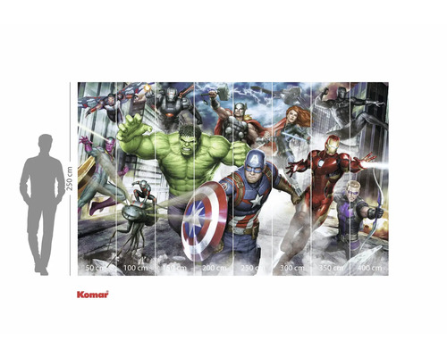 Papier peint photo Komar Avengers avec différents personnages Avengers
